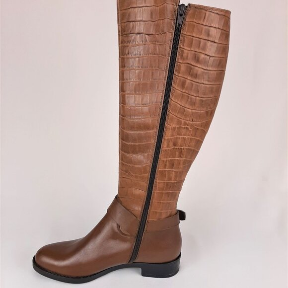 Brown Buckle Leather Cowboy Boots - Picture 4 of 10